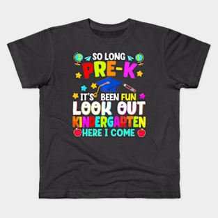 Kids So Long Pre-K Graduation Kindergarten  2024 Kids T-Shirt